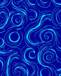 Abstract Swirl Wave Design Rug