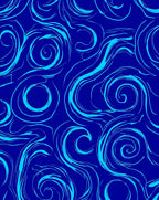 Abstract Swirl Wave Design Rug