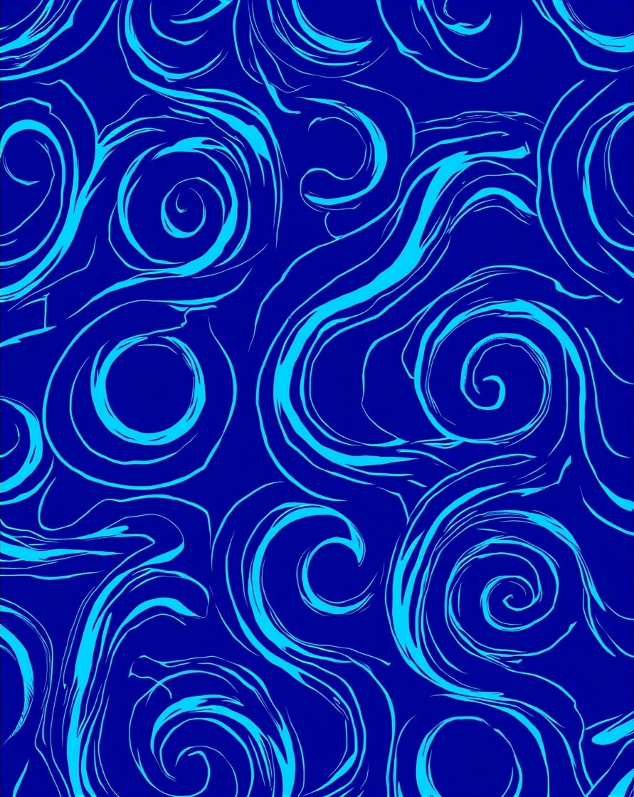 Abstract Swirl Wave Design Rug