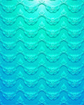 Aquatic Floral Embossed Pattern Rug