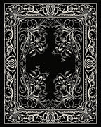 Ornate Floral and Vine Pattern Rug