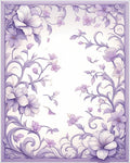 Elegant Floral Swirls and Petals Design Rug
