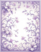 Elegant Floral Swirls and Petals Design Rug