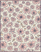 Daisies And Leaves Patterned Rug