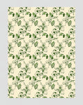 Cream Green Stylized Floral Arrangement Rug
