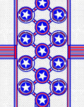 Red White Blue Star Chain Rug