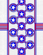 Red White Blue Star Chain Rug