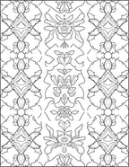 Ornate Floral Symmetrical Pattern Design Rug