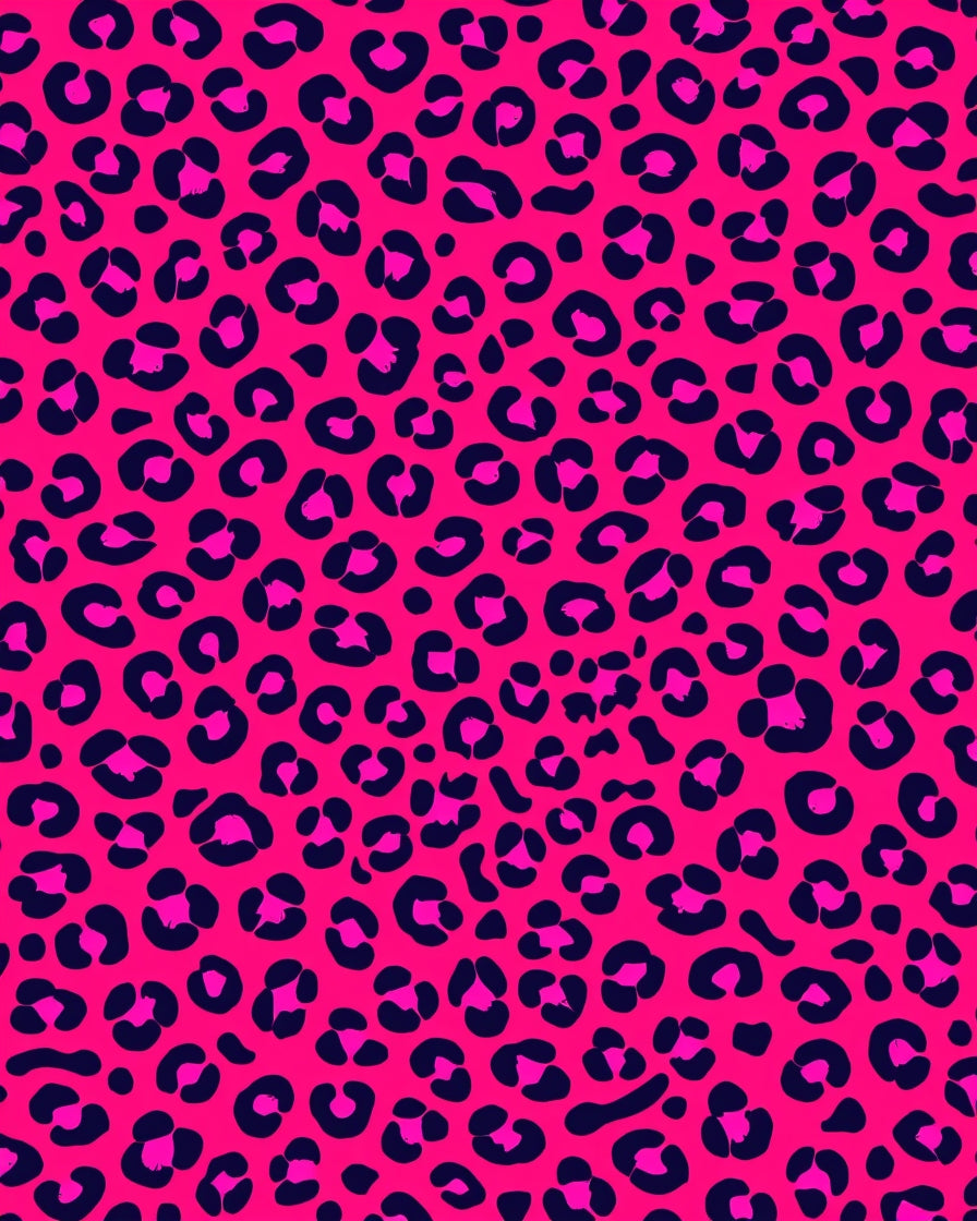 Hot Pink Leopard Print Pattern Rug
