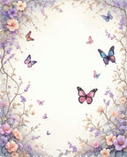Floral Butterfly And Bloom Design Rug