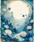 Enchanting Floral Mountain Vista Rug