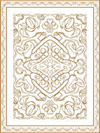 Ornate Floral Symmetry Design Rug