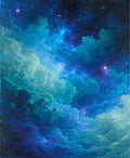 Cosmic Nebula Swirls Abstract Design Rug