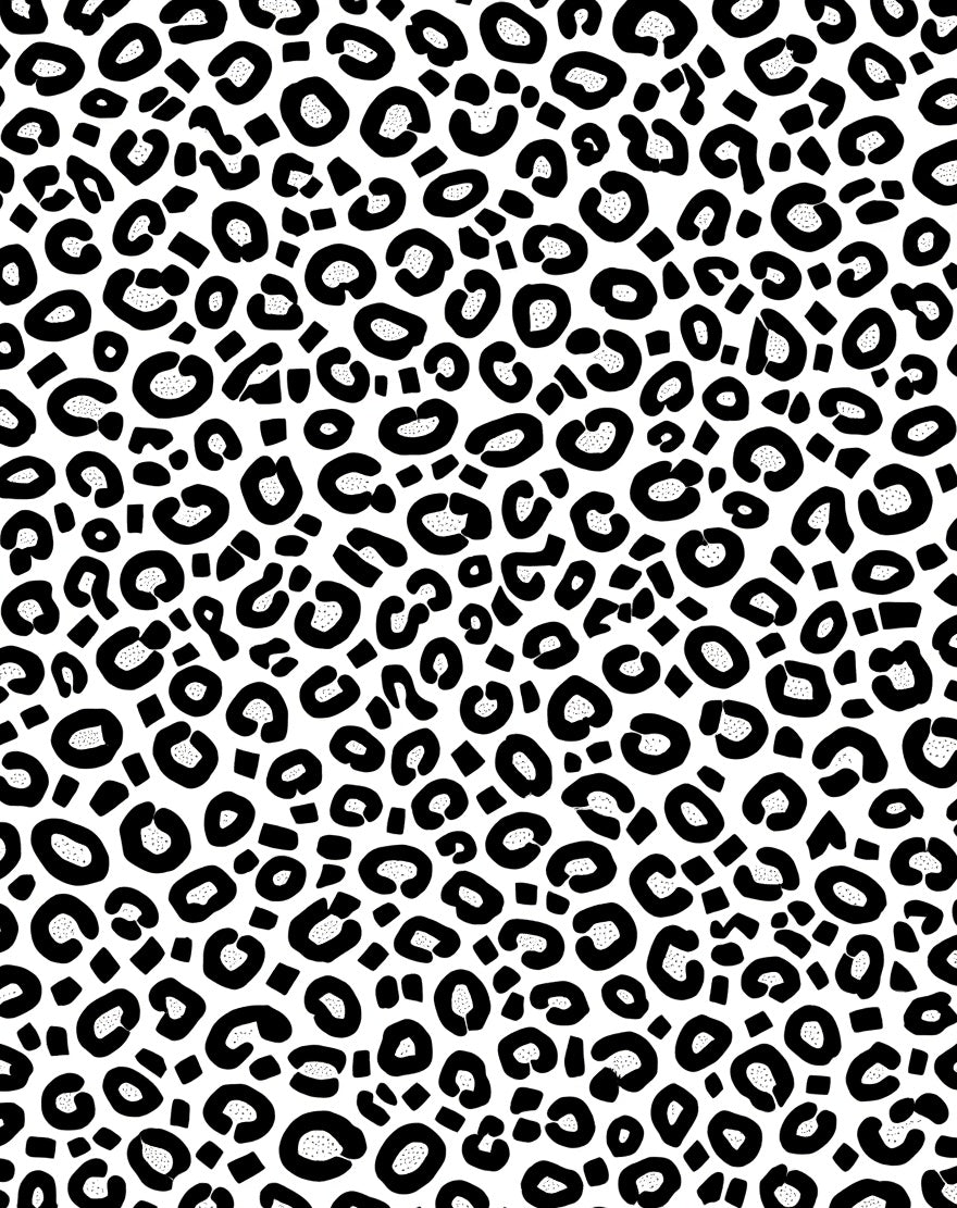 Bold Black White Animal Spots Rug