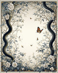 Enchanted Forest Serpent Floral Rug