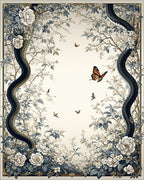 Enchanted Forest Serpent Floral Rug