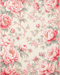 Pink Peony Blossom Botanical Garden Rug