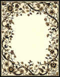 Vintage Floral Vine Border Design Rug
