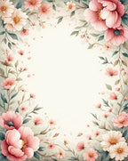 Soft Pink Floral Garden Design Rug