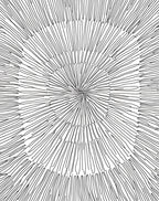 Radial Burst Abstract Line Art Rug