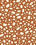 Terra Cotta Organic Abstract Pattern Rug