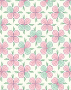 Pastel Floral Pattern Delight Rug
