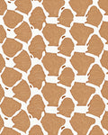 Terracotta Wavy Leaf Pattern Rug