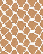 Terracotta Wavy Leaf Pattern Rug