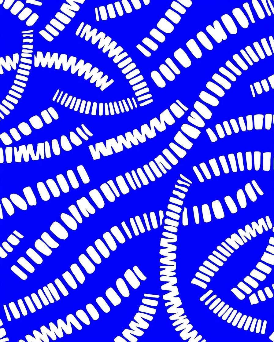Abstract White Lines Blue Background Rug