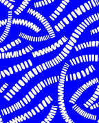 Abstract White Lines Blue Background Rug