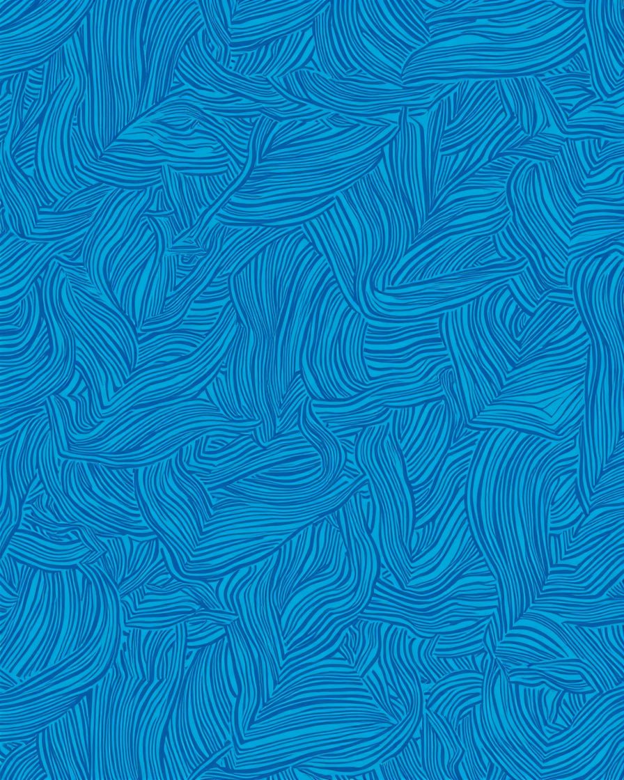 Textured Blue Wavy Pattern Rug