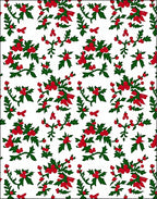 Crimson Berries and Evergreen Leaves Rug