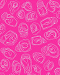 Abstract Swirls Lines Pink Design Rug