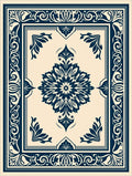 Classic Floral Medallion Border Rug
