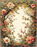 Enchanted Garden Floral Tree Canopy Rug
