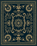 Vintage Floral Medallion Ornament Rug