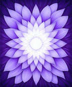 Purple Floral Petal Layered Design Rug