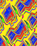 Abstract Geometric Bright Bold Shapes Rug