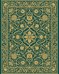 Intricate Floral Art Nouveau Rug