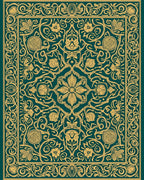 Intricate Floral Art Nouveau Rug