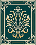 Elegant Cream Golden Floral Vines Rug