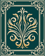 Elegant Cream Golden Floral Vines Rug