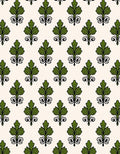 Green Vintage Scroll Floral Pattern Rug