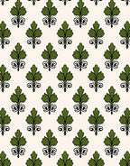 Green Vintage Scroll Floral Pattern Rug
