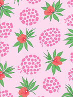 Pink Dot Flower Pattern Rug