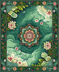 Emerald Floral Mandala Patterned Rug