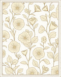 Vintage Floral Vine Pattern Accent Rug