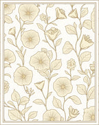 Vintage Floral Vine Pattern Accent Rug