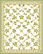 Elegant Floral Lattice Design Rug