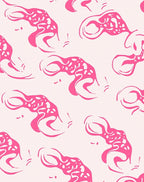 Pink Abstract Organic Pattern Rug
